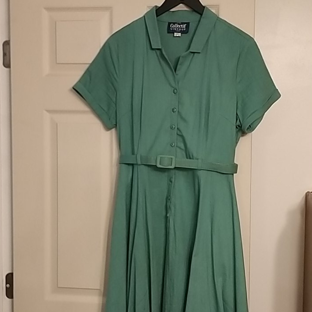 Collectif Catarina Teal Dress